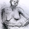 Standing nude woman.